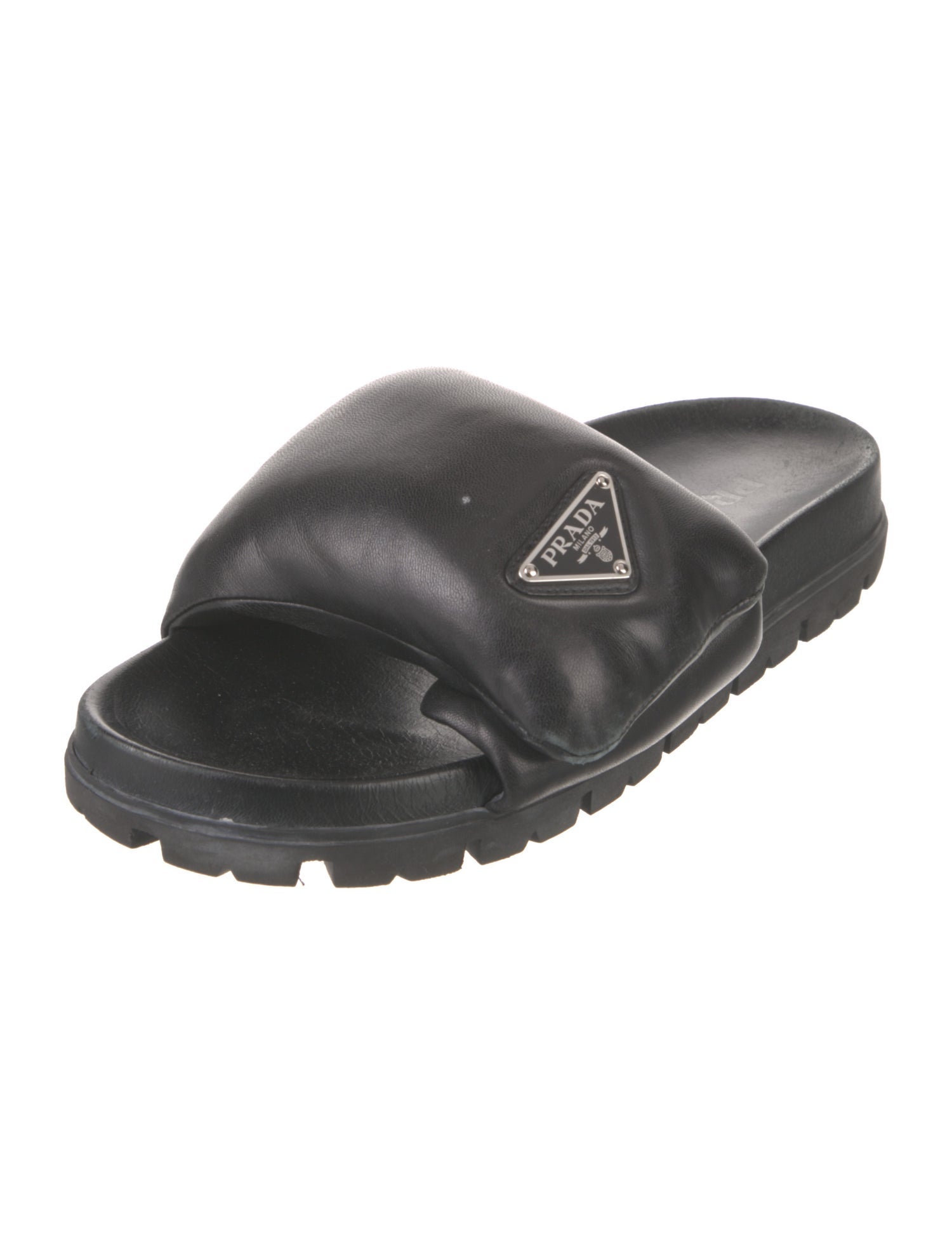 Prada Leather Slides