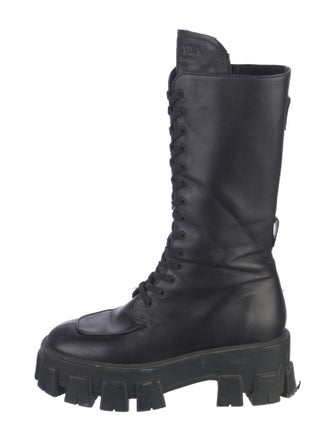 Prada Leather Combat Boots