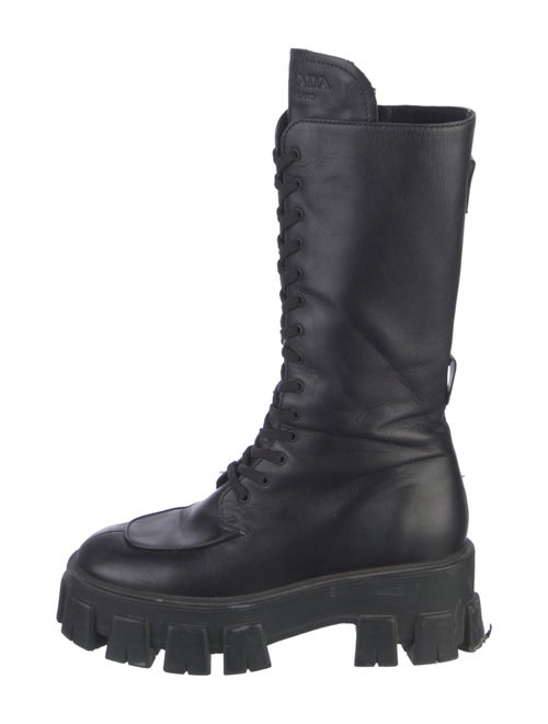 Prada Leather Combat Boots