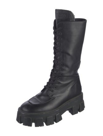 Prada Leather Combat Boots