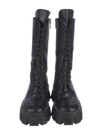 Prada Leather Combat Boots