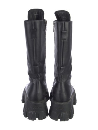 Prada Leather Combat Boots