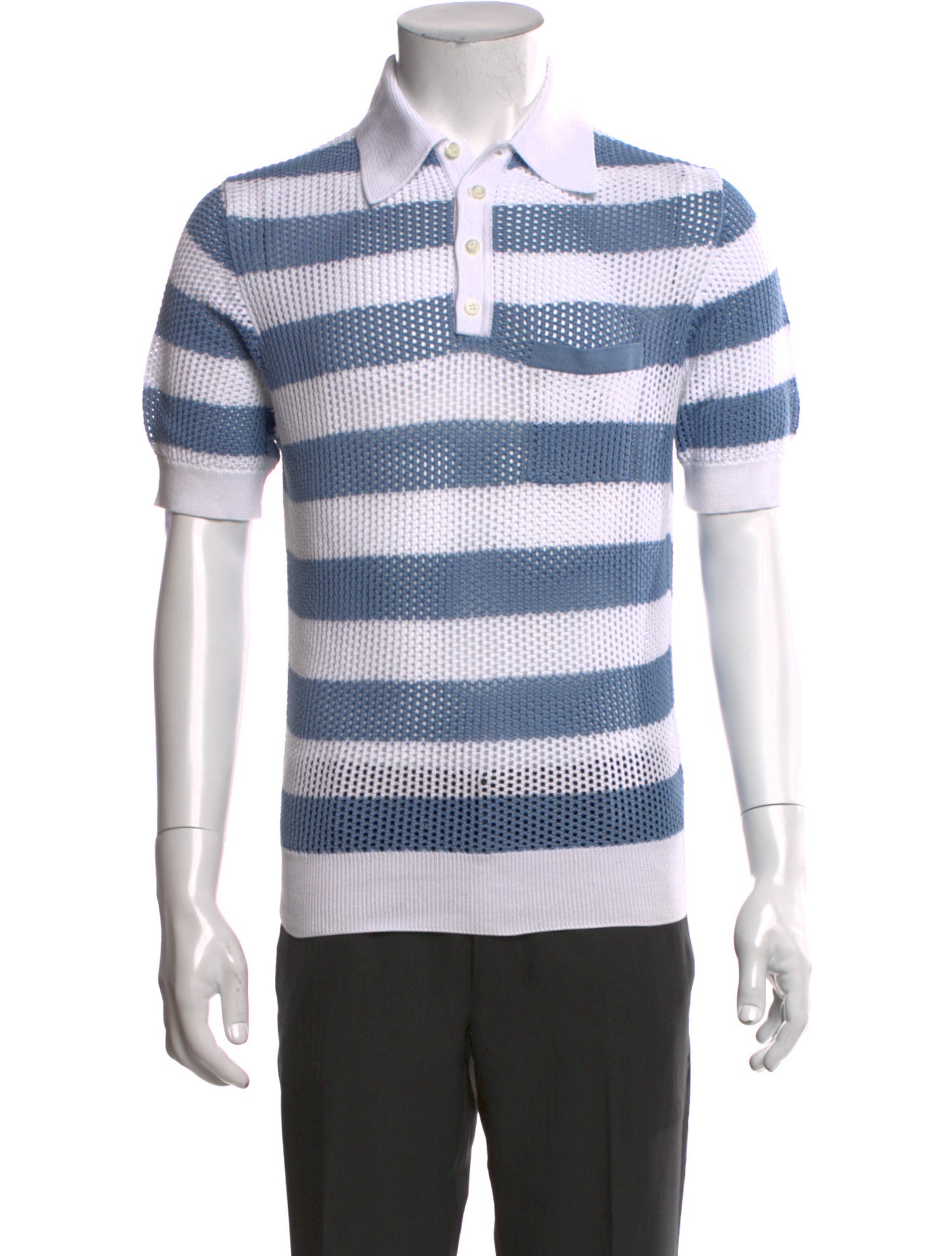 Prada 2017 Striped Polo Sweater