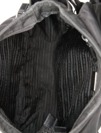 Prada Enameled Metal Triangle Messenger Bag