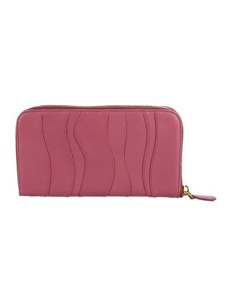 Prada Cervo Leather Continental Wallet