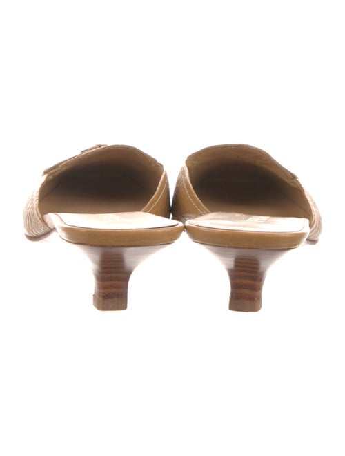 Prada Leather Tassel Accents Mules