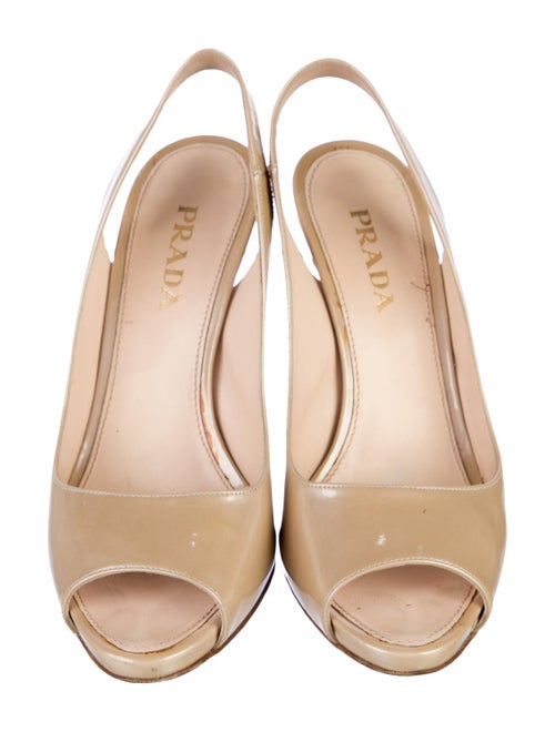 Prada Patent Leather Slingback Sandals
