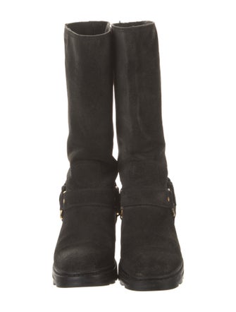 Prada Suede Moto Boots