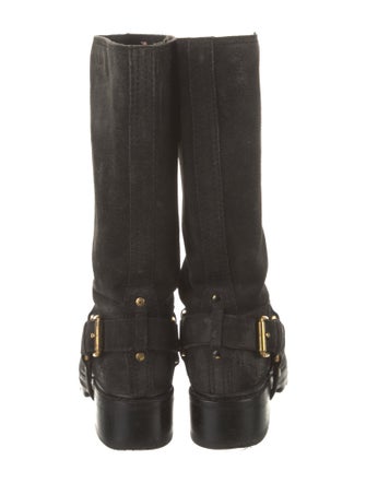 Prada Suede Moto Boots
