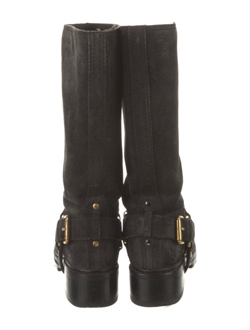 Prada Suede Moto Boots