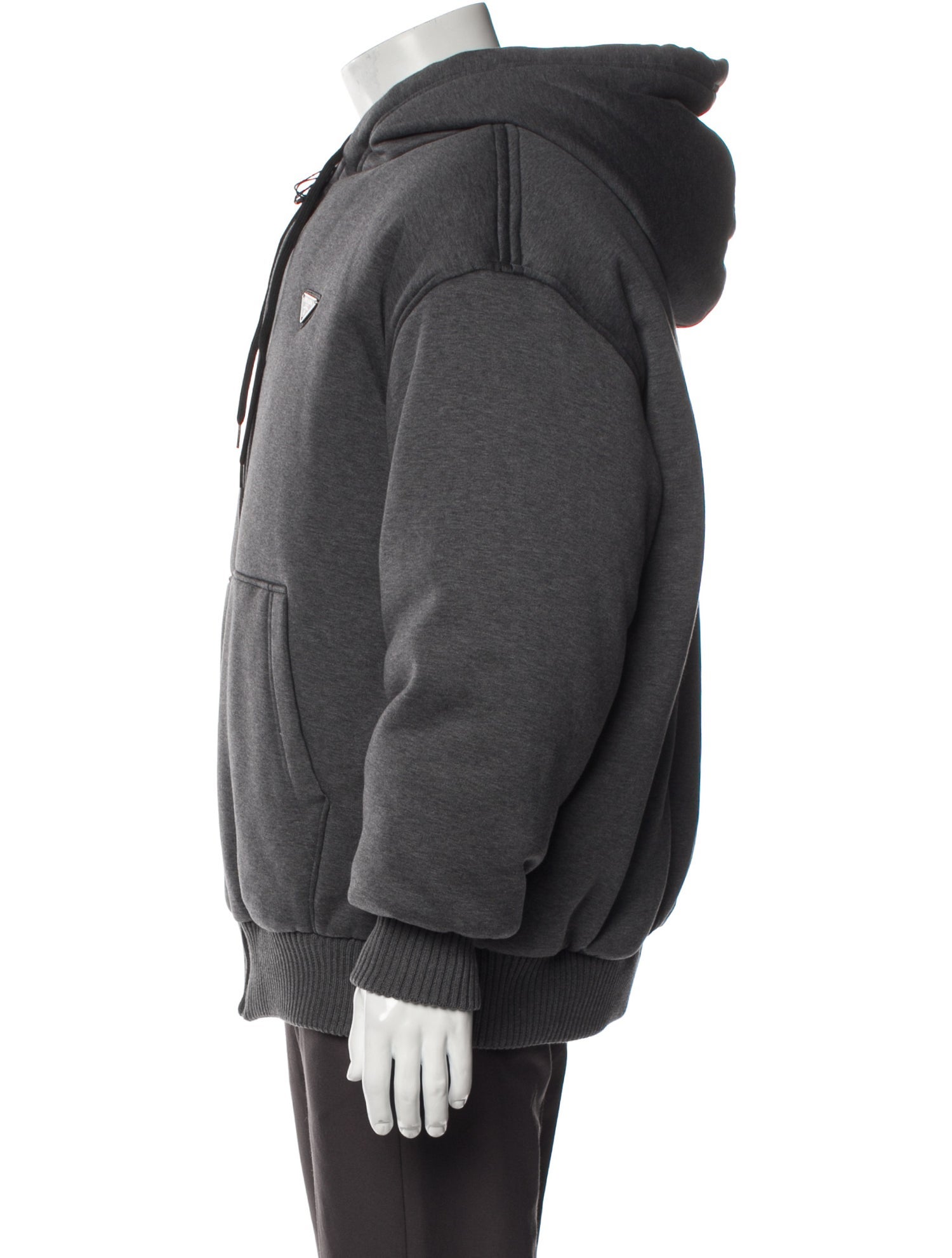 Prada 2022 Enameled Metal Triangle Puffer Coat w/ Tags