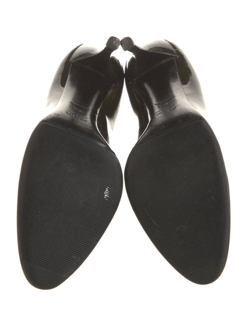 Prada Patent Leather Leather Trim Embellishment Pumps