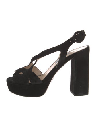 Prada Suede Slingback Sandals