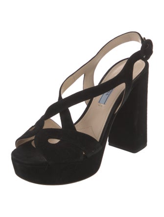 Prada Suede Slingback Sandals