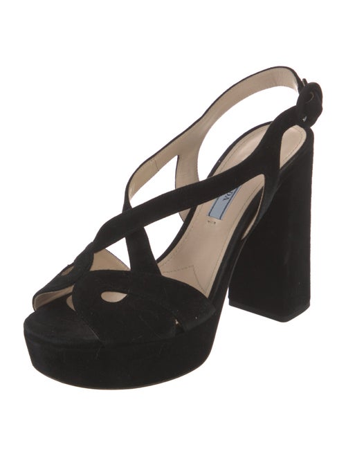 Prada Suede Slingback Sandals