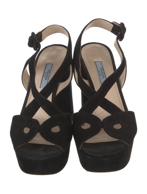 Prada Suede Slingback Sandals