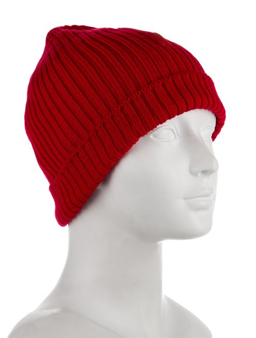 Prada Ribbed Logo Beanie