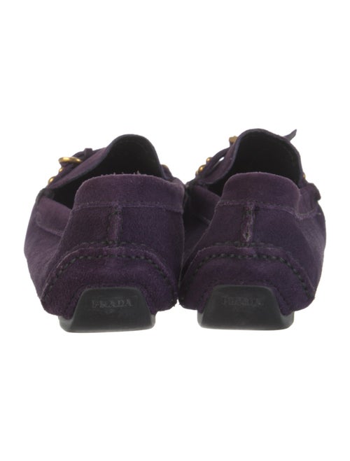 Prada Suede Studded Accents Loafers