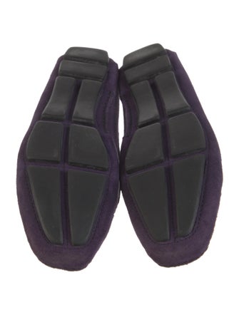 Prada Suede Studded Accents Loafers