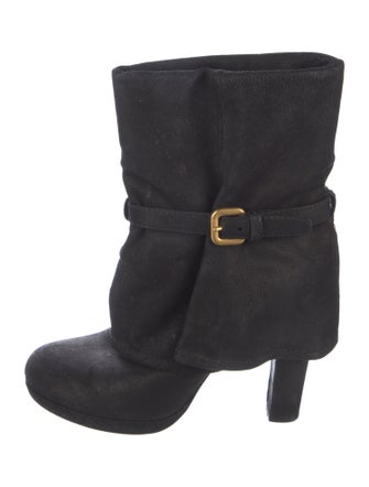 Prada Suede Moto Boots