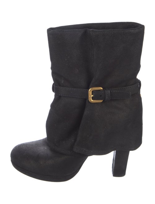 Prada Suede Moto Boots