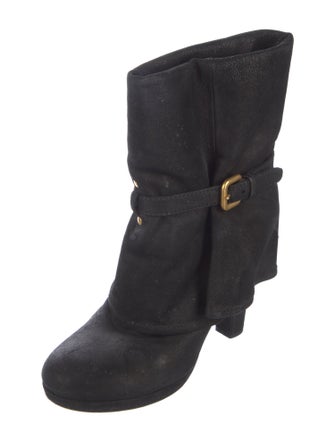 Prada Suede Moto Boots