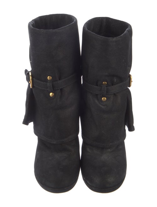 Prada Suede Moto Boots