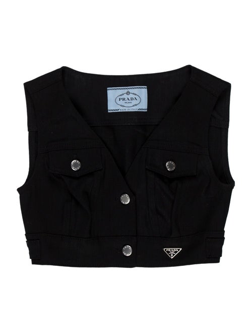 Prada 2023 Strapless Crop Top