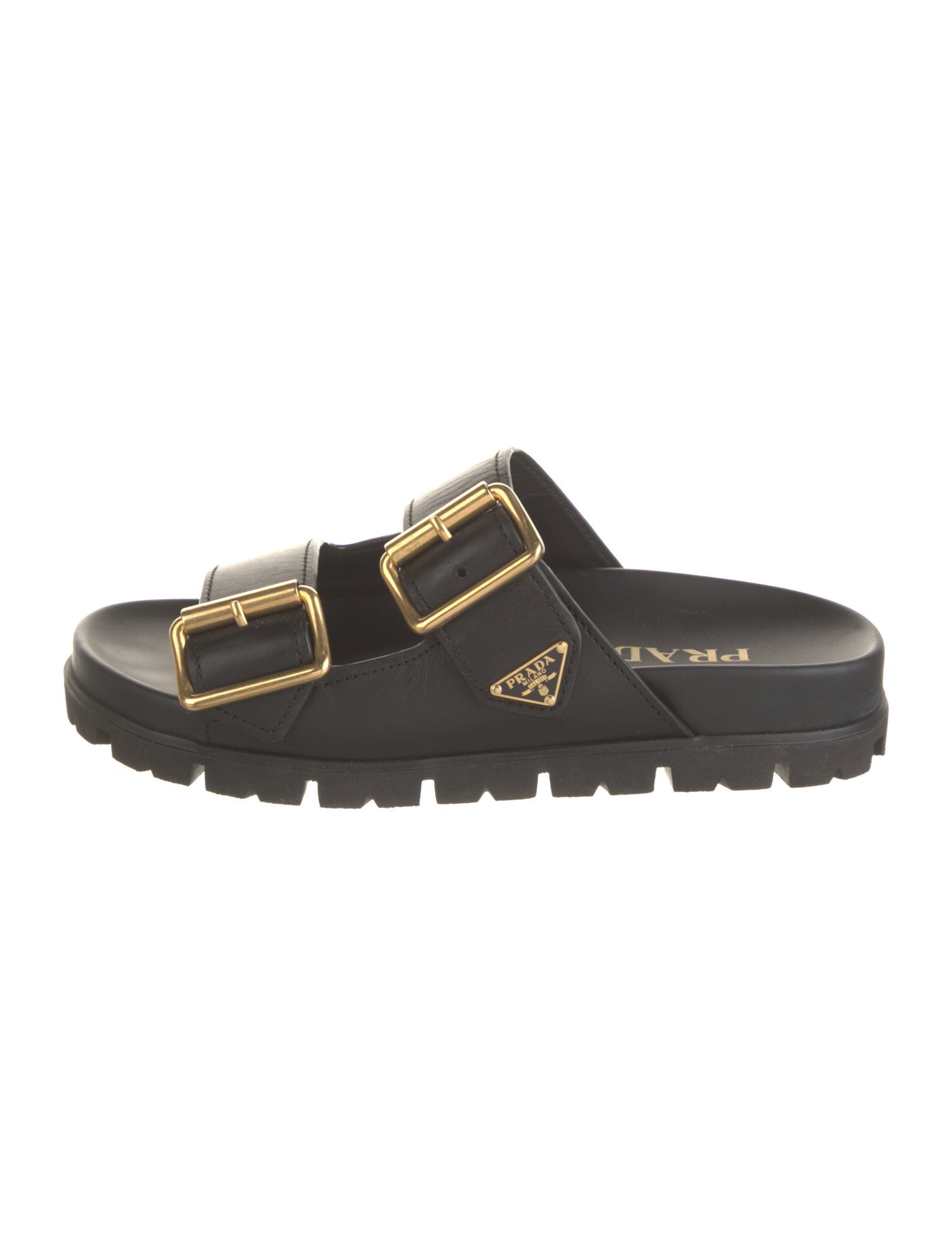 Prada Leather Slides