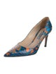 Prada Leather Printed Pumps