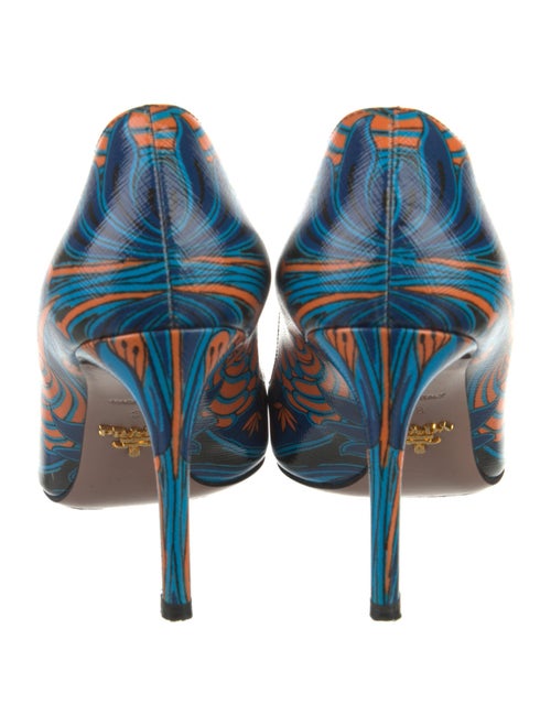 Prada Leather Printed Pumps