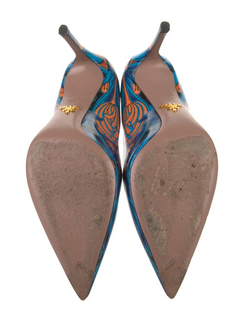Prada Leather Printed Pumps