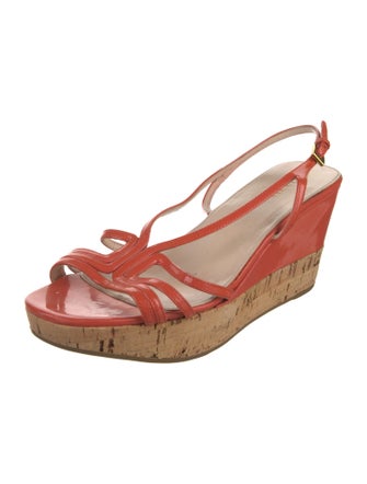 Prada Patent Leather Slingback Sandals