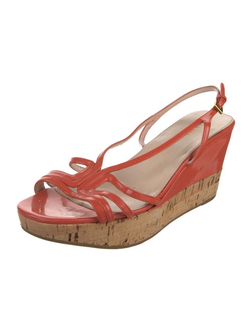 Prada Patent Leather Slingback Sandals