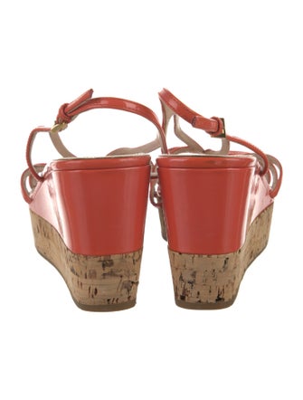 Prada Patent Leather Slingback Sandals