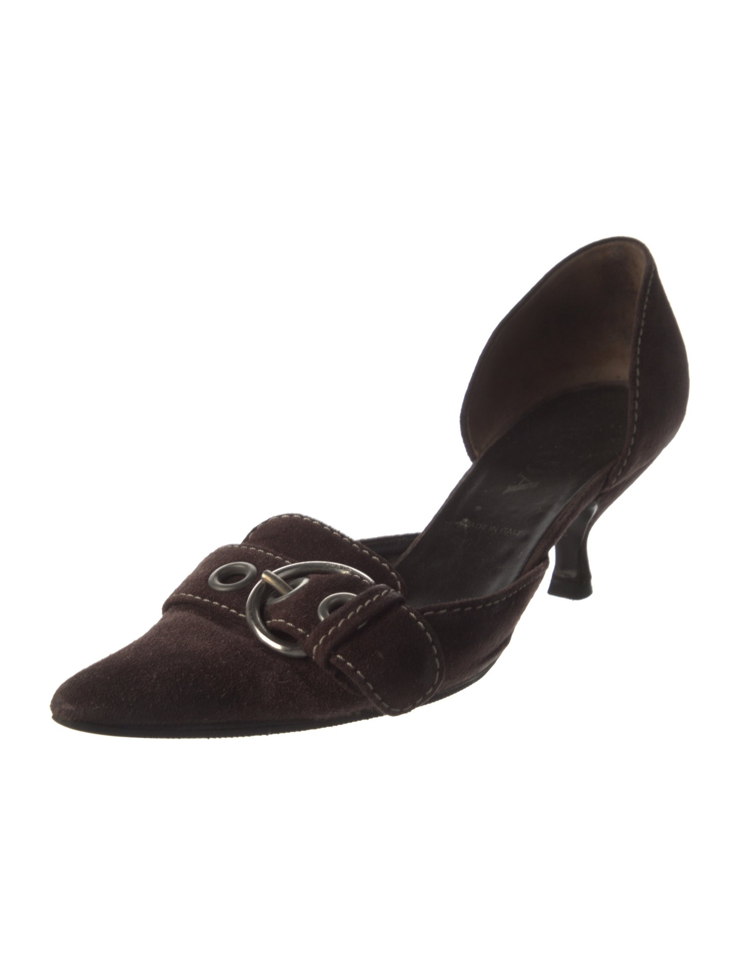 Prada Suede D'Orsay Pumps