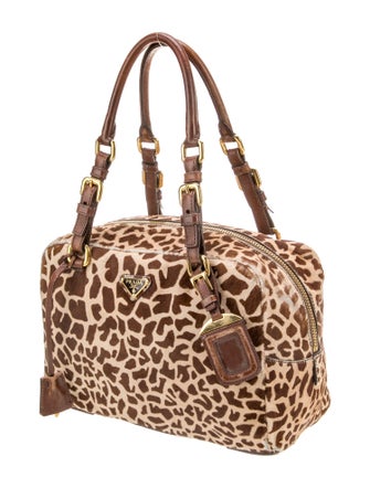 Prada Enameled Metal Triangle Bauletto