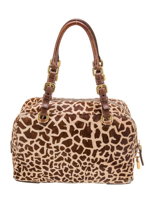 Prada Enameled Metal Triangle Bauletto