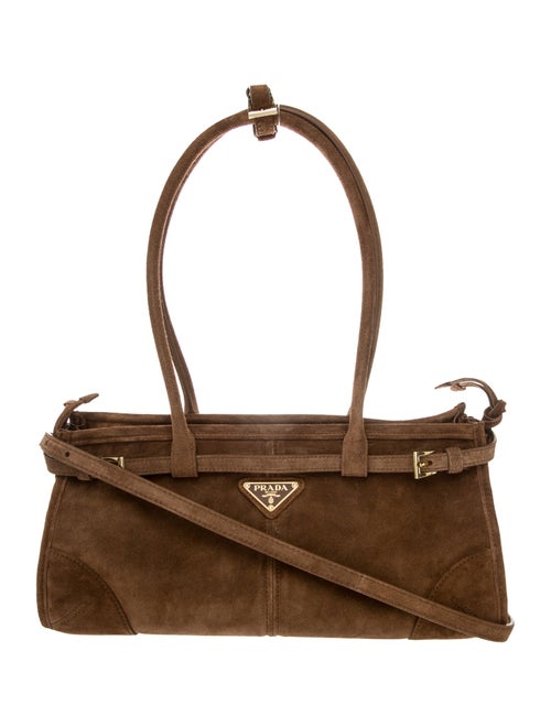 Prada Enameled Metal Triangle Bonnie