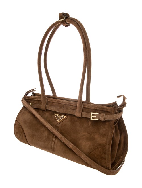 Prada Enameled Metal Triangle Bonnie