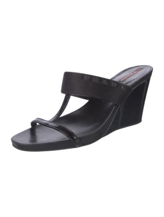 Prada Patent Leather T-Strap Sandals