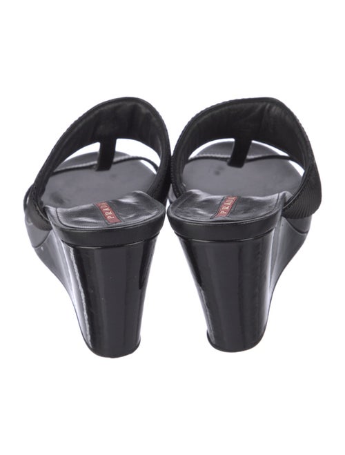 Prada Patent Leather T-Strap Sandals