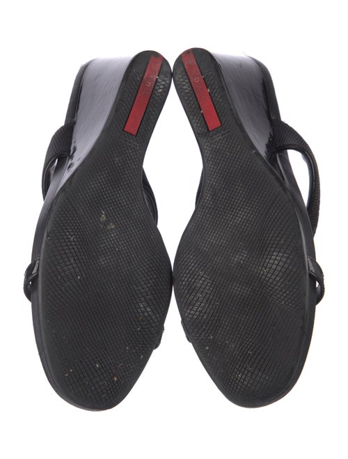 Prada Patent Leather T-Strap Sandals