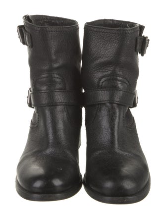 Prada Leather Moto Boots