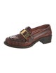 Prada Patent Leather Braided Accents Loafers