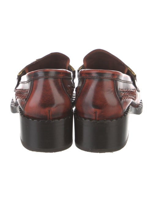 Prada Patent Leather Braided Accents Loafers