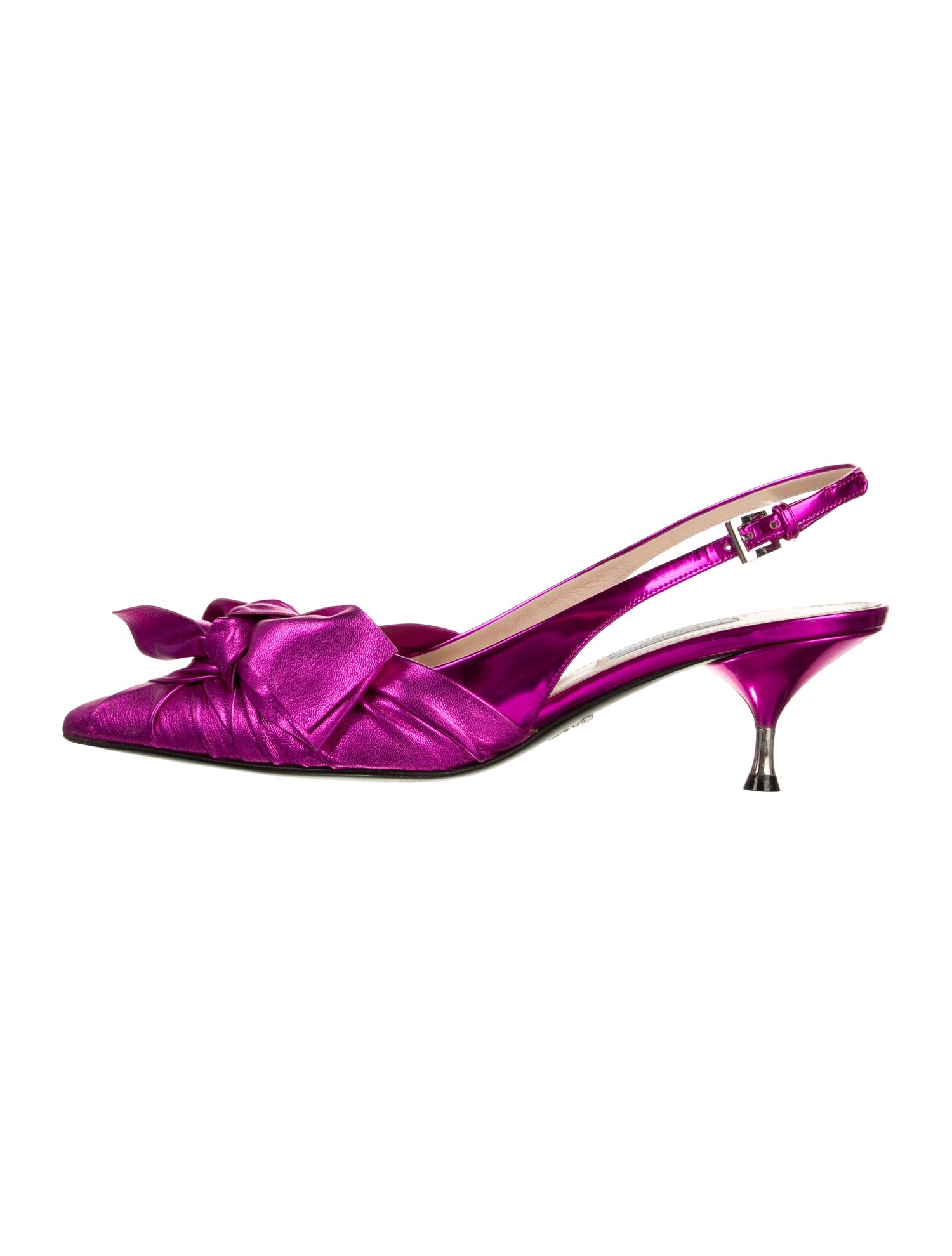 Prada Leather Slingback Flats