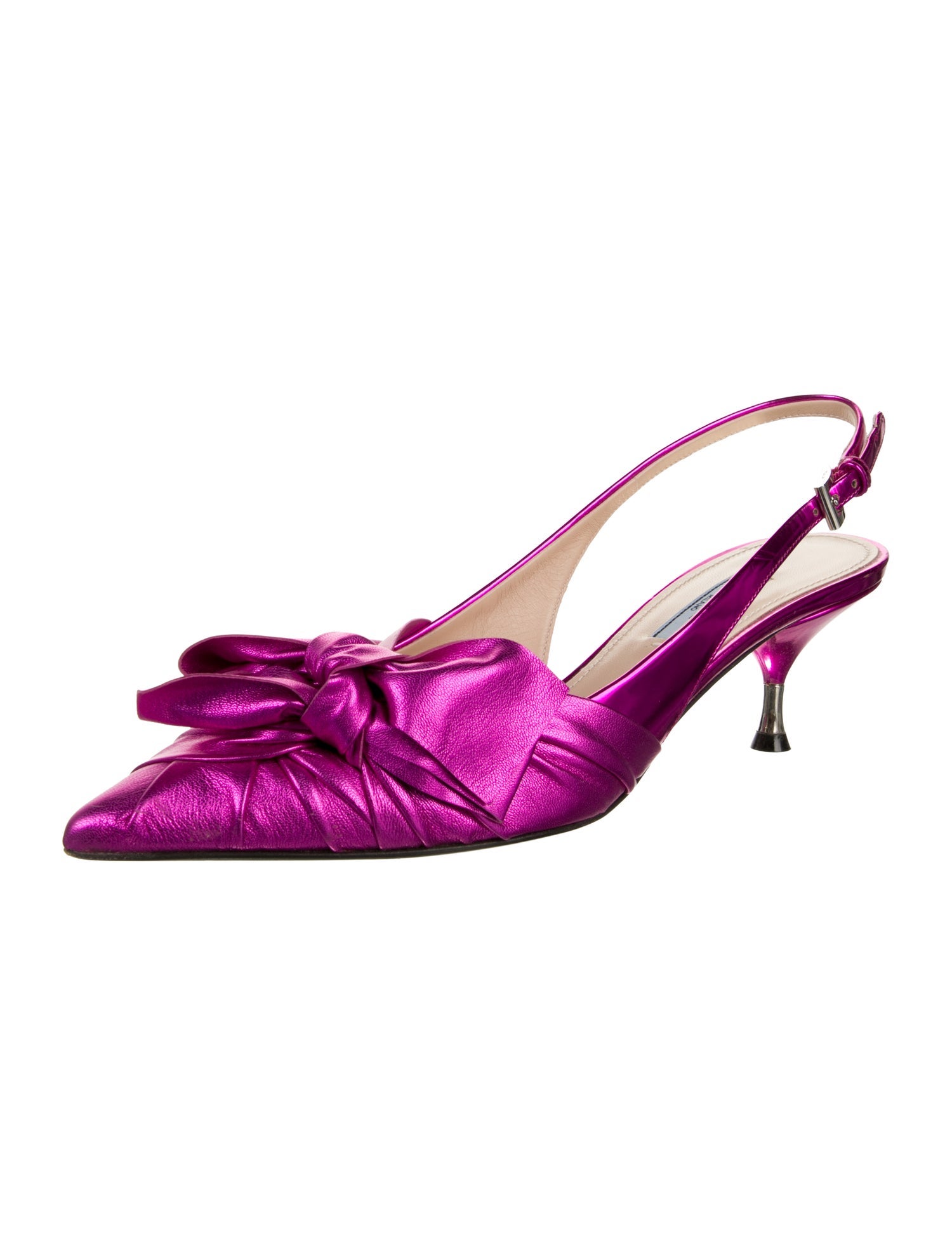 Prada Leather Slingback Flats