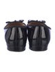 Prada Patent Leather Bow Accents Ballet Flats