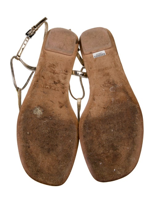 Prada Leather T-Strap Sandals